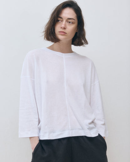 DE Base | Ada Blouse - Cloud Blend Cotton White