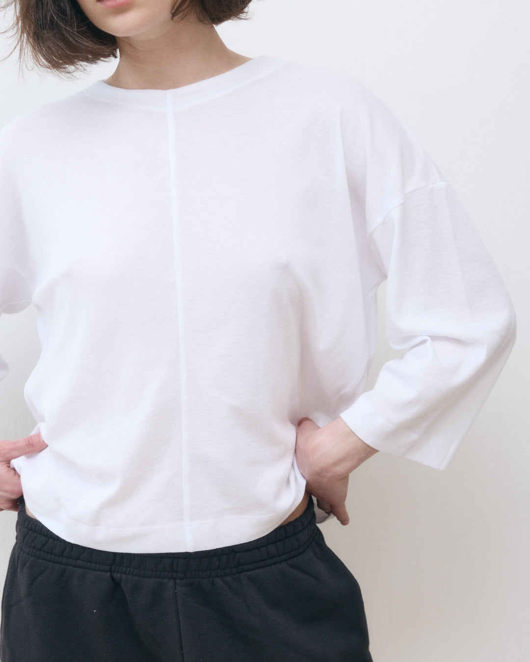 DE Base | Ada Blouse - Cloud Blend Cotton White