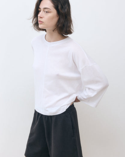 DE Base | Ada Blouse - Cloud Blend Cotton White