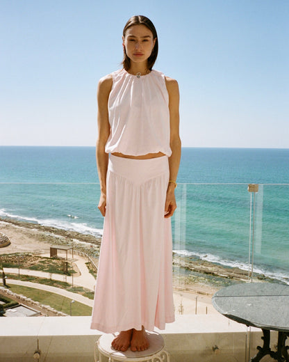 DE Base | Donna Cotton Skirt in Baby-Pink