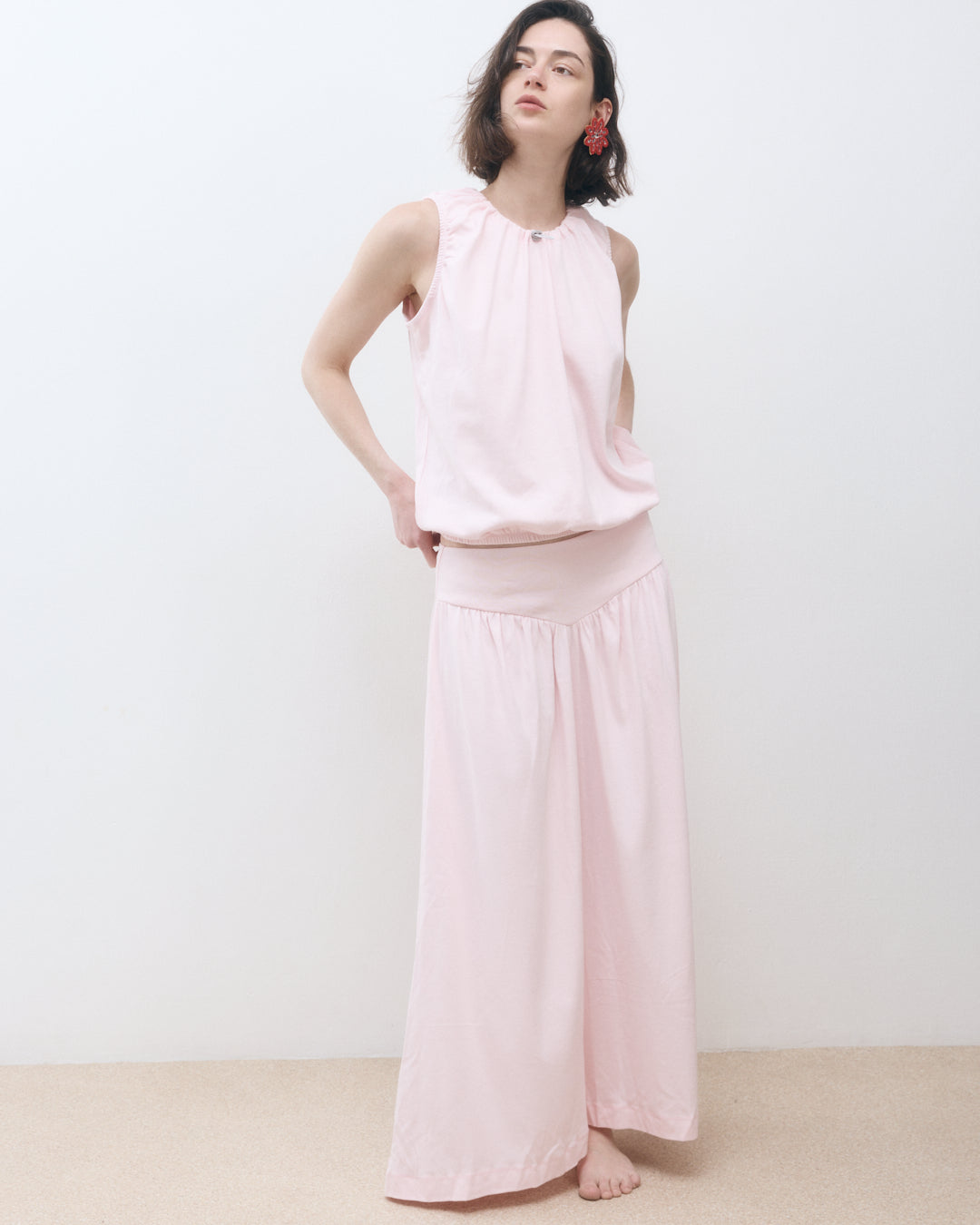 DE Base | Donna Cotton Skirt in Baby-Pink