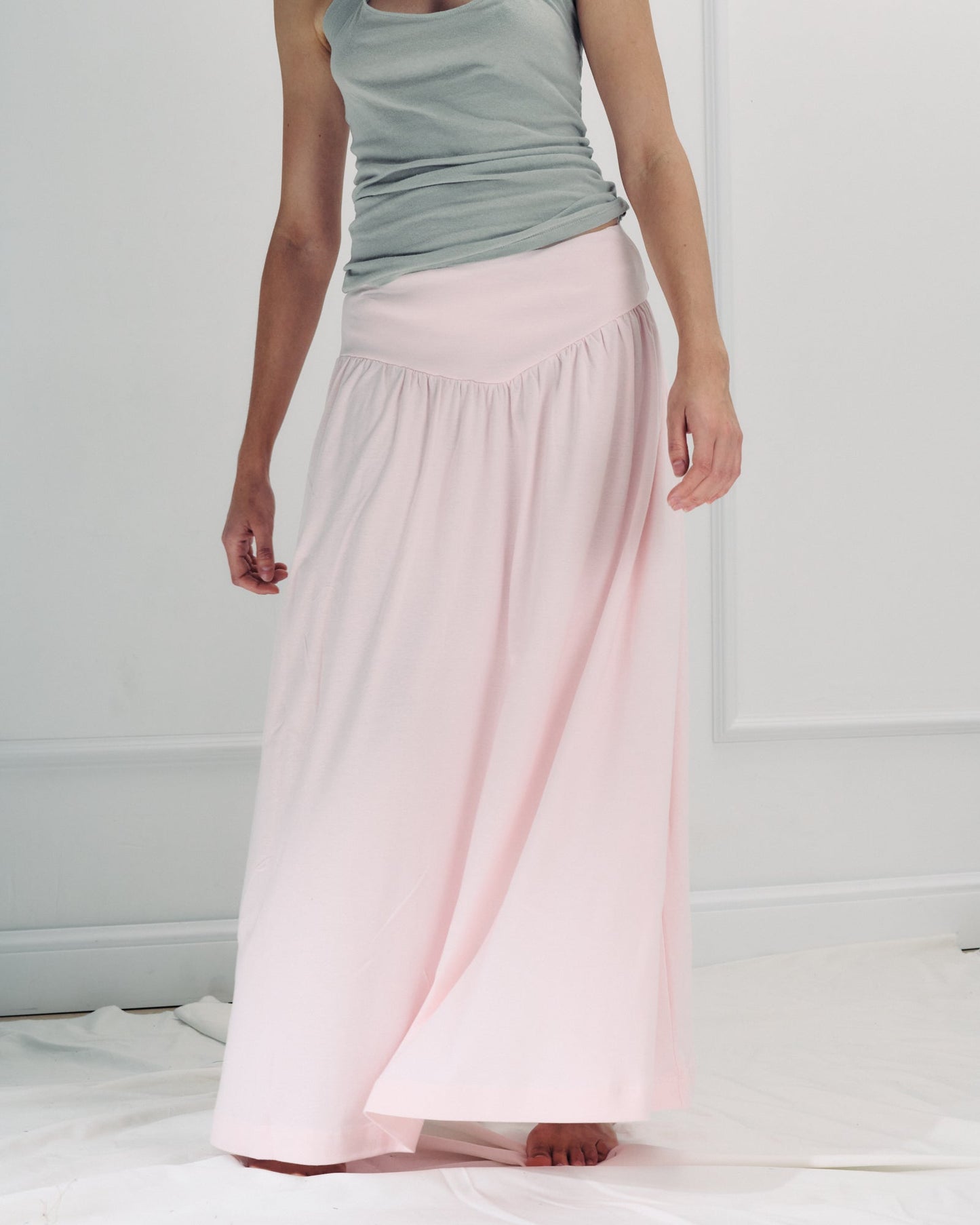 DE Base | Donna Cotton Skirt in Baby-Pink
