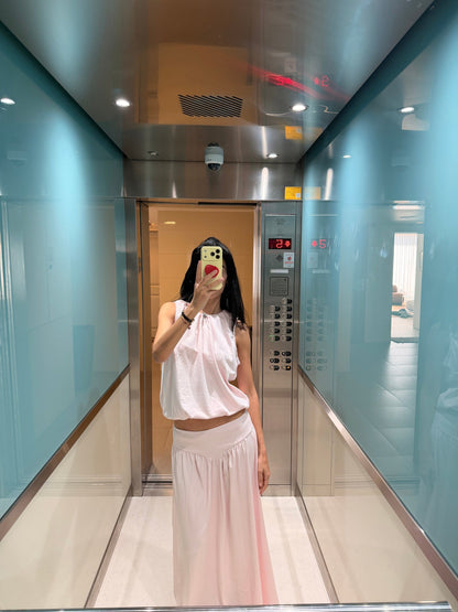 DE Base | Donna Cotton Skirt in Baby-Pink