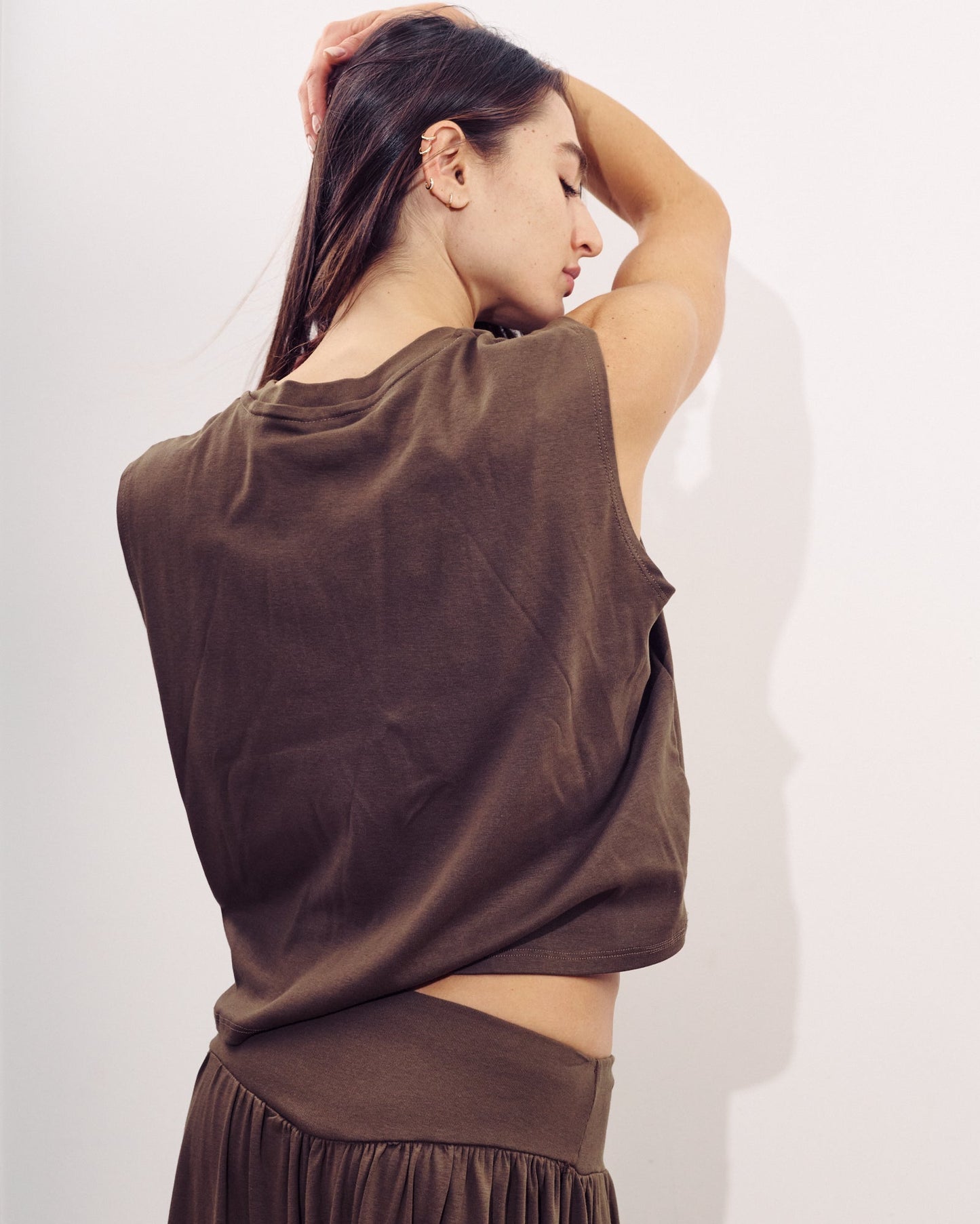 DE Base | Donna Long Skirt - Cotton Chocolate