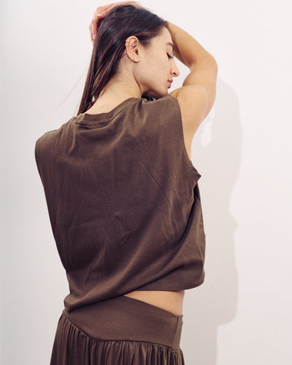 DE Base | Donna Long Skirt - Cotton Chocolate