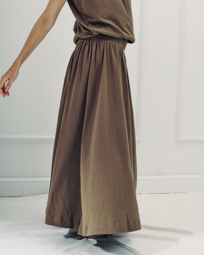 DE Base | Donna Long Skirt - Cotton Chocolate