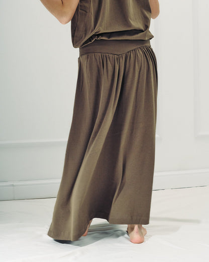 DE Base | Donna Long Skirt - Cotton Chocolate
