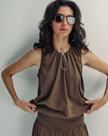 DE Base | Emma Blouse - Cotton Chocolate