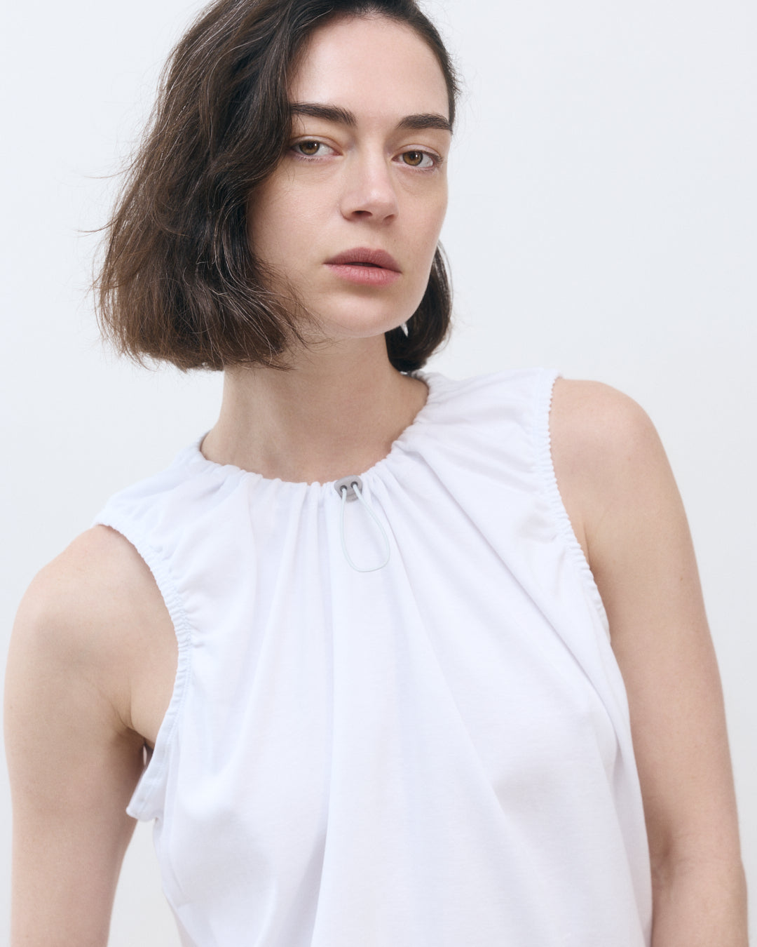 DE Base | Emma Blouse - Adjustable Cotton Top White