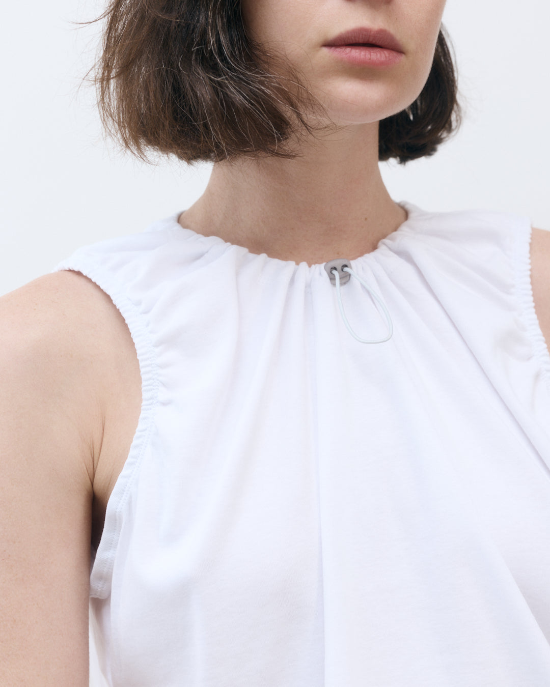 DE Base | Emma Blouse - Adjustable Cotton Top White