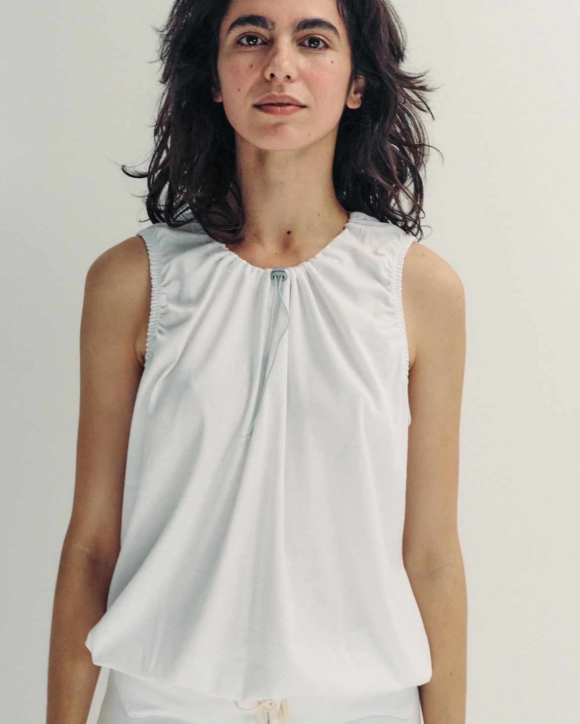 DE Base | Emma Blouse - Adjustable Cotton Top White