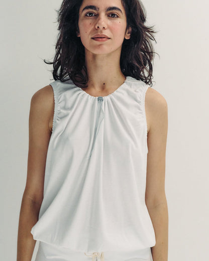 DE Base | Emma Blouse - Adjustable Cotton Top White