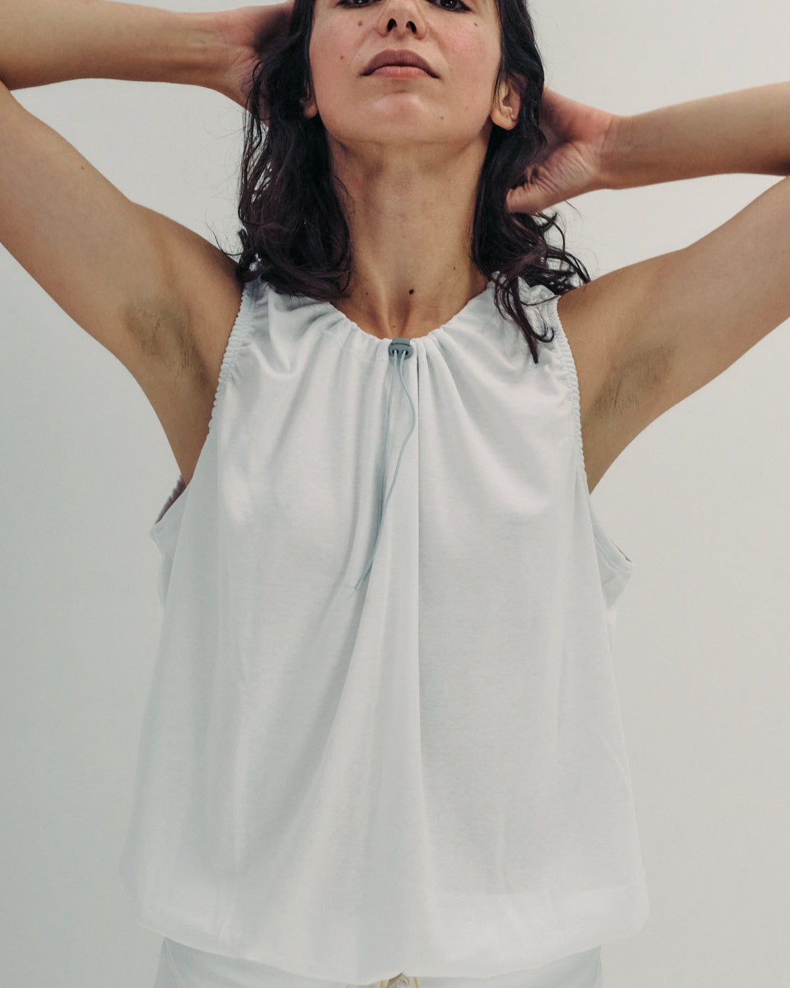 DE Base | Emma Blouse - Adjustable Cotton Top White