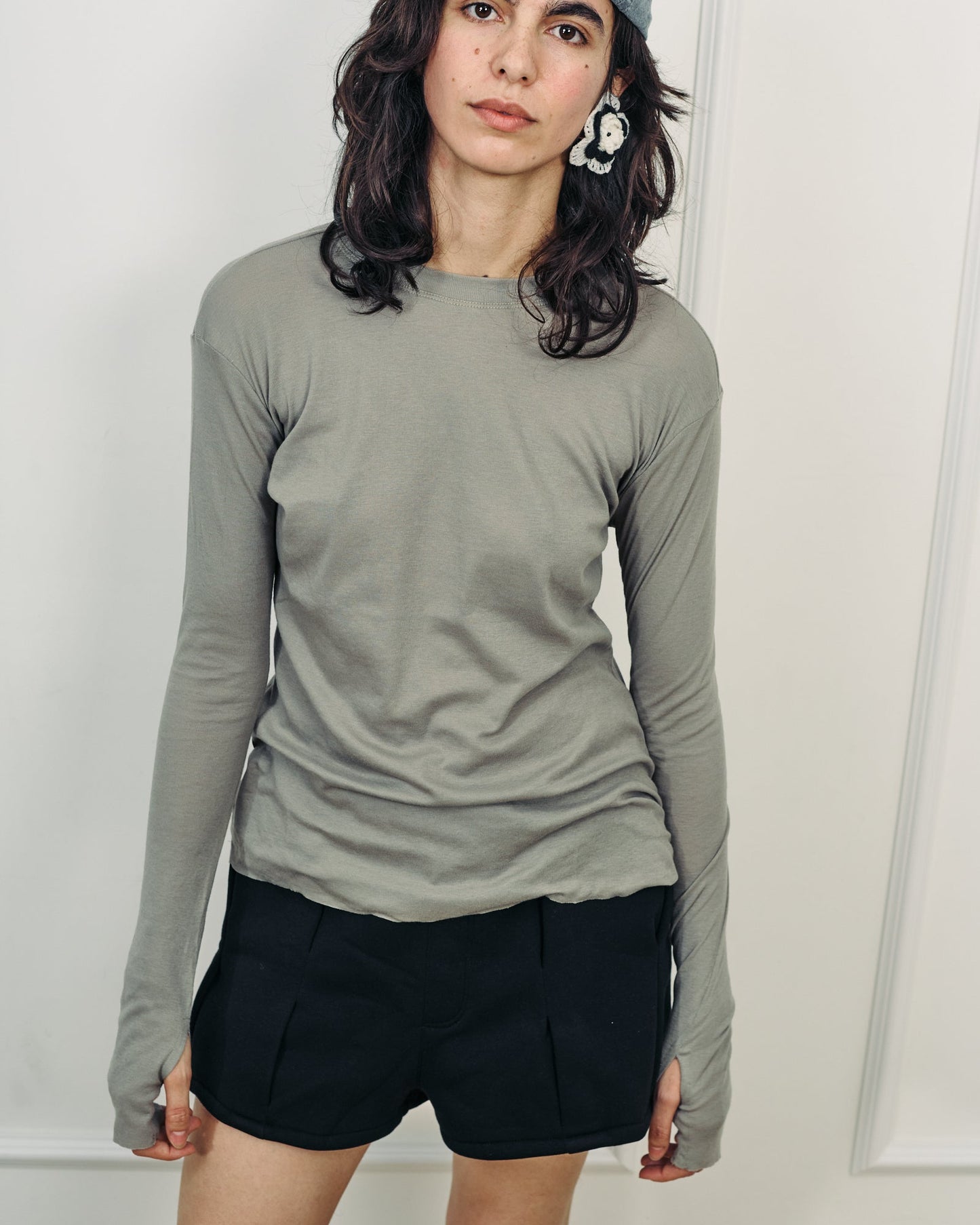 DE Base | Mila Oversized Blouse - Long Sleeve Chelsea-Grey