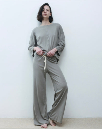 DE Base | Ruth Wide-Leg Pant - Chelsea-Grey