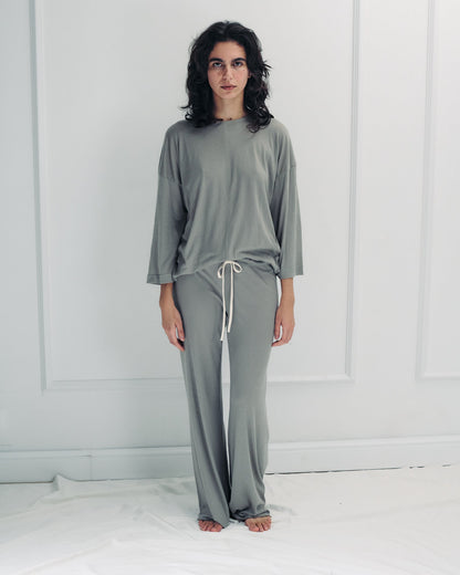 DE Base | Ruth Wide-Leg Pant - Chelsea-Grey