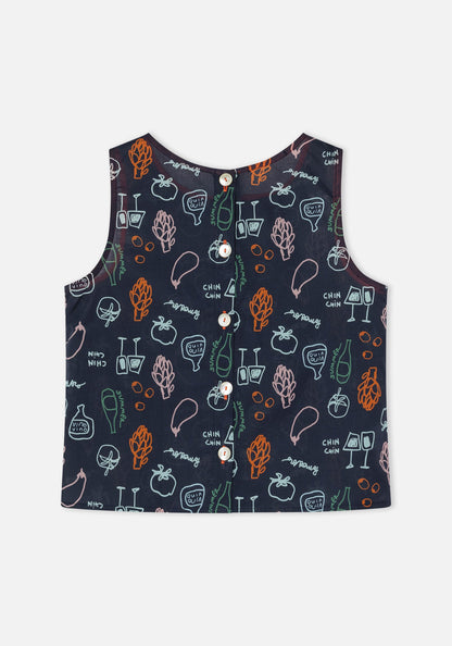 Blouse Ana Veggie Blue