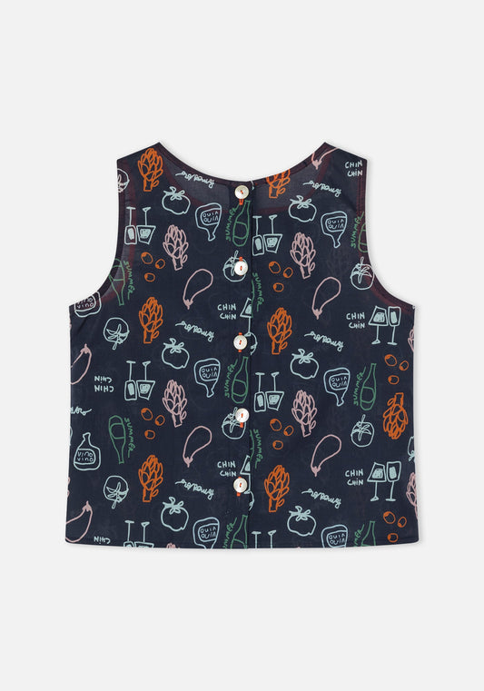 Blouse Ana Veggie Blue