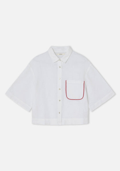 Shirt Cherry Lino White