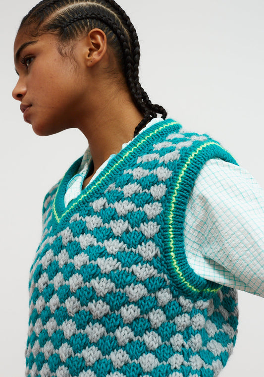 Vest Criss Cross Vest Turquoise