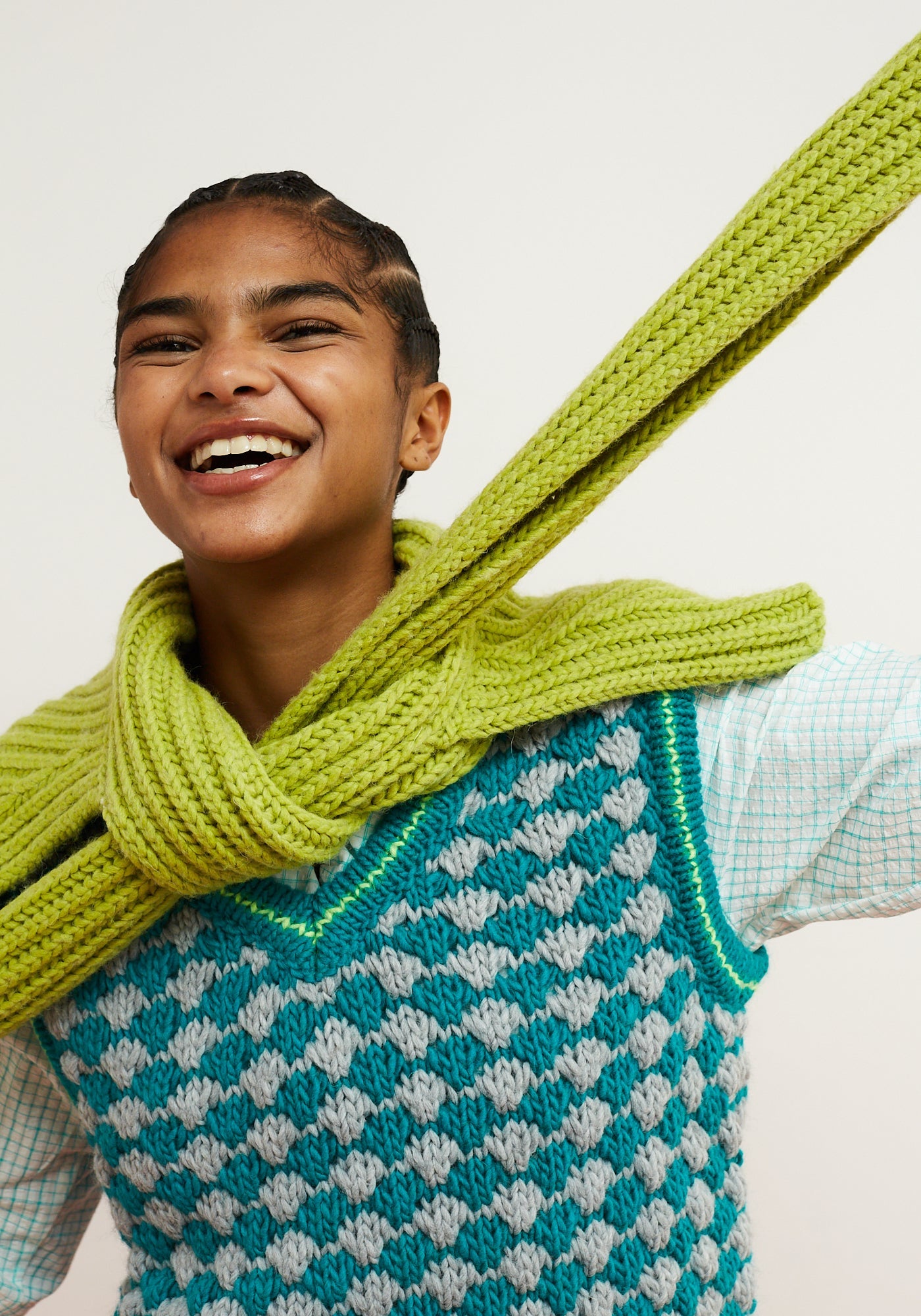 Vest Criss Cross Vest Turquoise