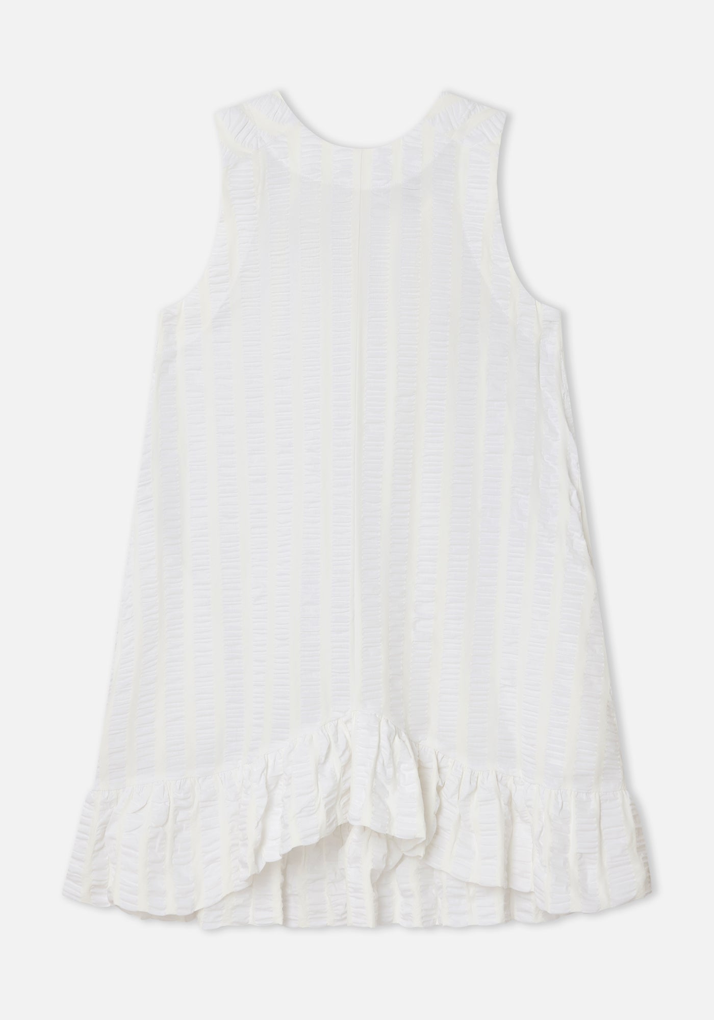 DR BLOOM | Croquet Linen Skirt - White with Burgundy Stripes