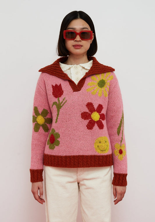 Pullover Daisy Sweate Daisy Sweater Pink