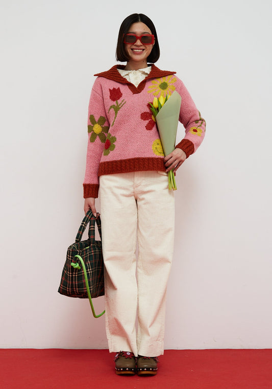 Pullover Daisy Sweate Daisy Sweater Pink