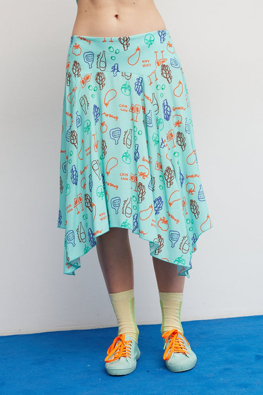 Skirt Feria Veggie Aqua
