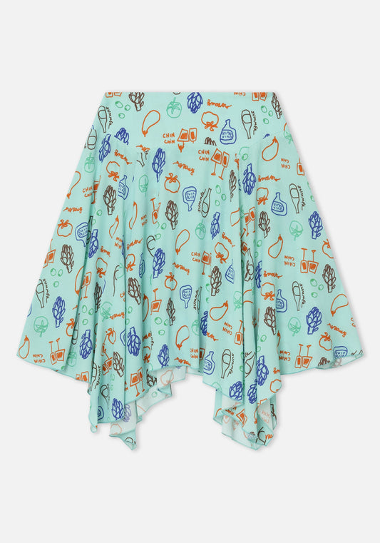 Skirt Feria Veggie Aqua