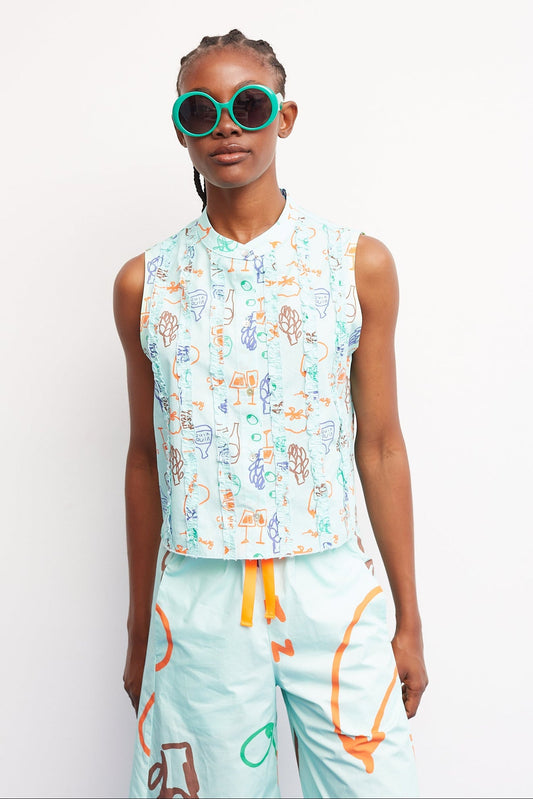 Blouse Focaccia Veggie Aqua