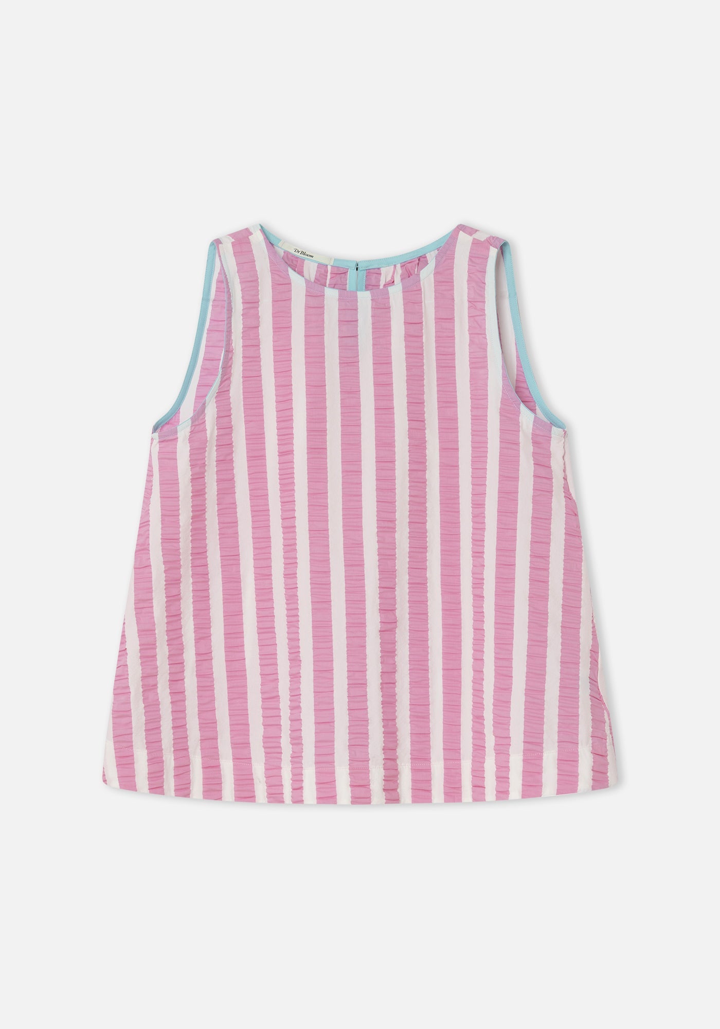 DR BLOOM | Fresco Rayas Blouse - Pink Striped Textured Top