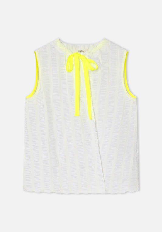 Blouse Menta Rayas White