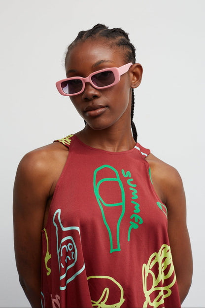 Blouse Pool Veggie Burgandy