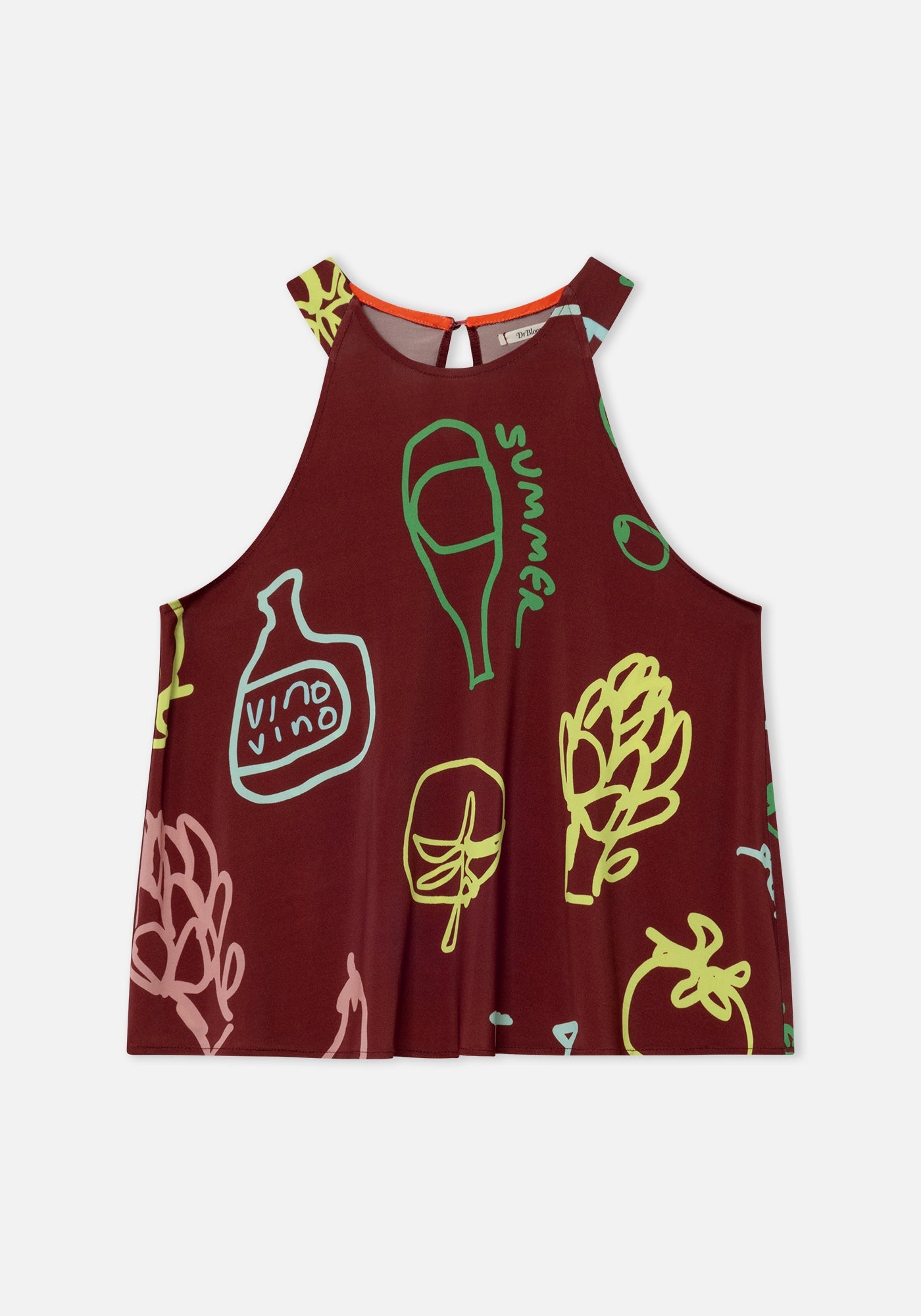 Blouse Pool Veggie Burgandy