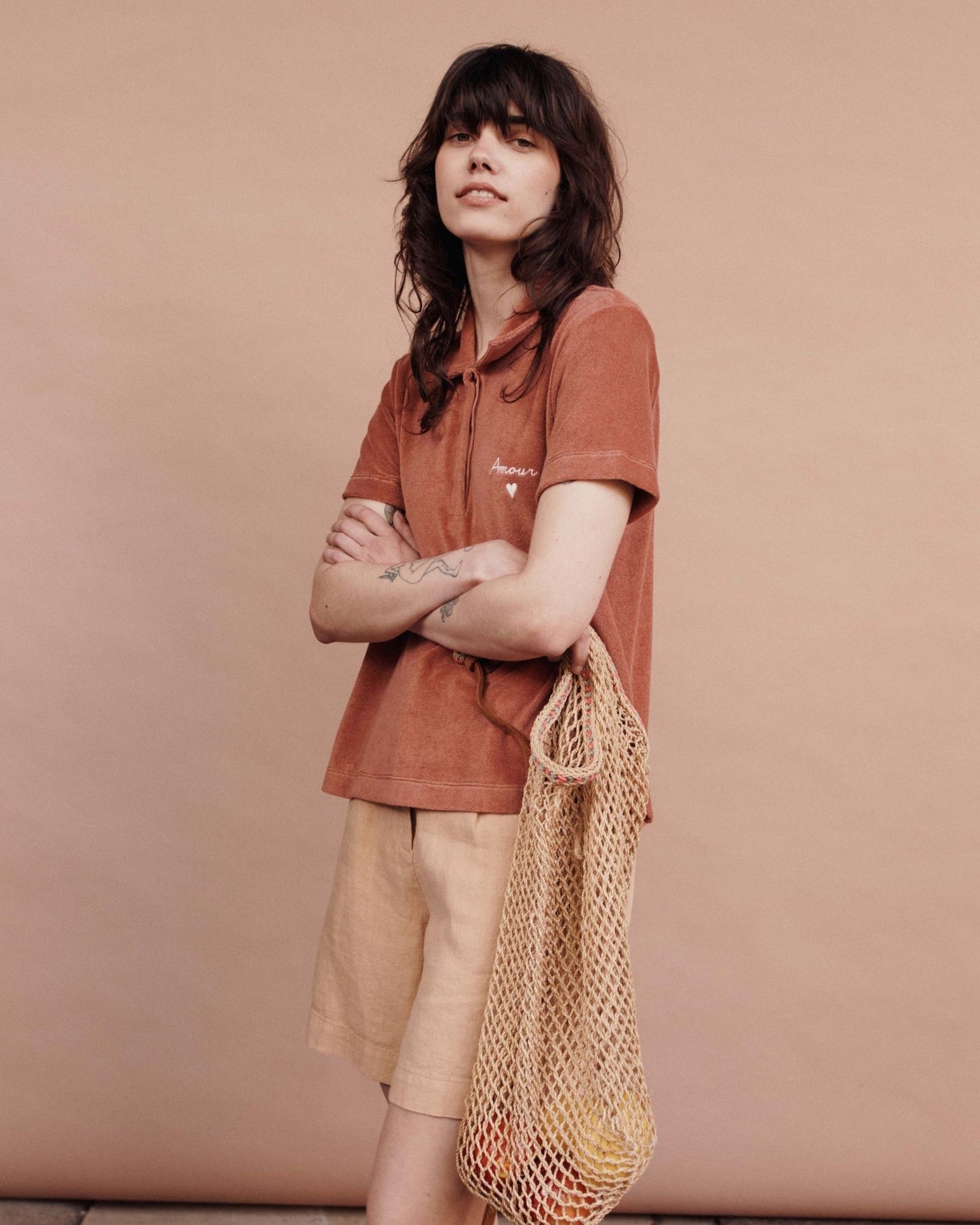 Emile et Ida | Darius Linen Bermuda Shorts - Sesame