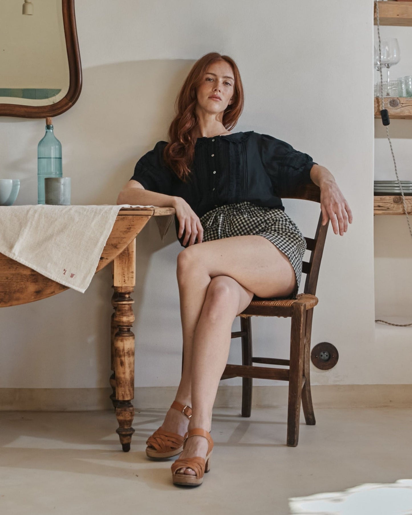 Emile et Ida | Blouse Davina Noir - Vintage Lace