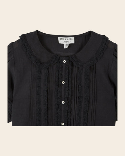 Emile et Ida | Blouse Davina Noir - Vintage Lace