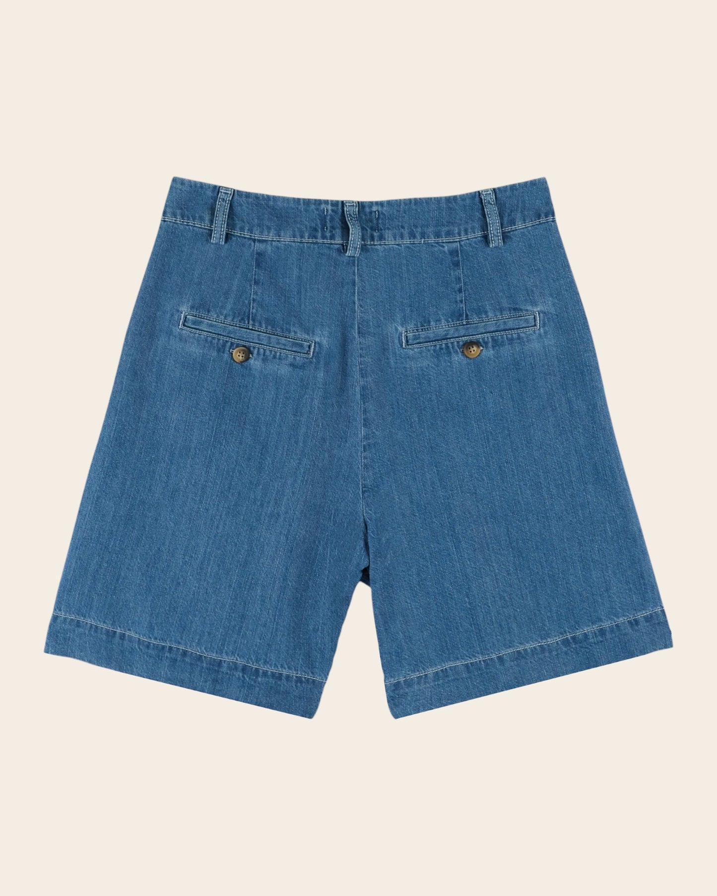 Emile et Ida | Derek Denim Bermuda Short - Bleached Blue