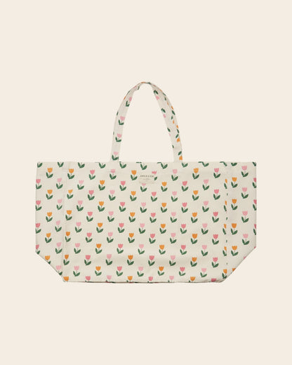 Emile et Ida | Printed Tulipe Canvas Tote Bag