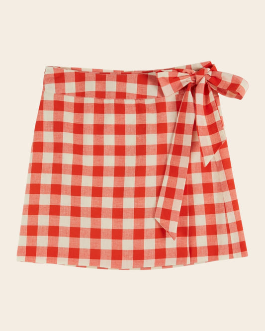 Skirt Dimanche Vichy-Rouge