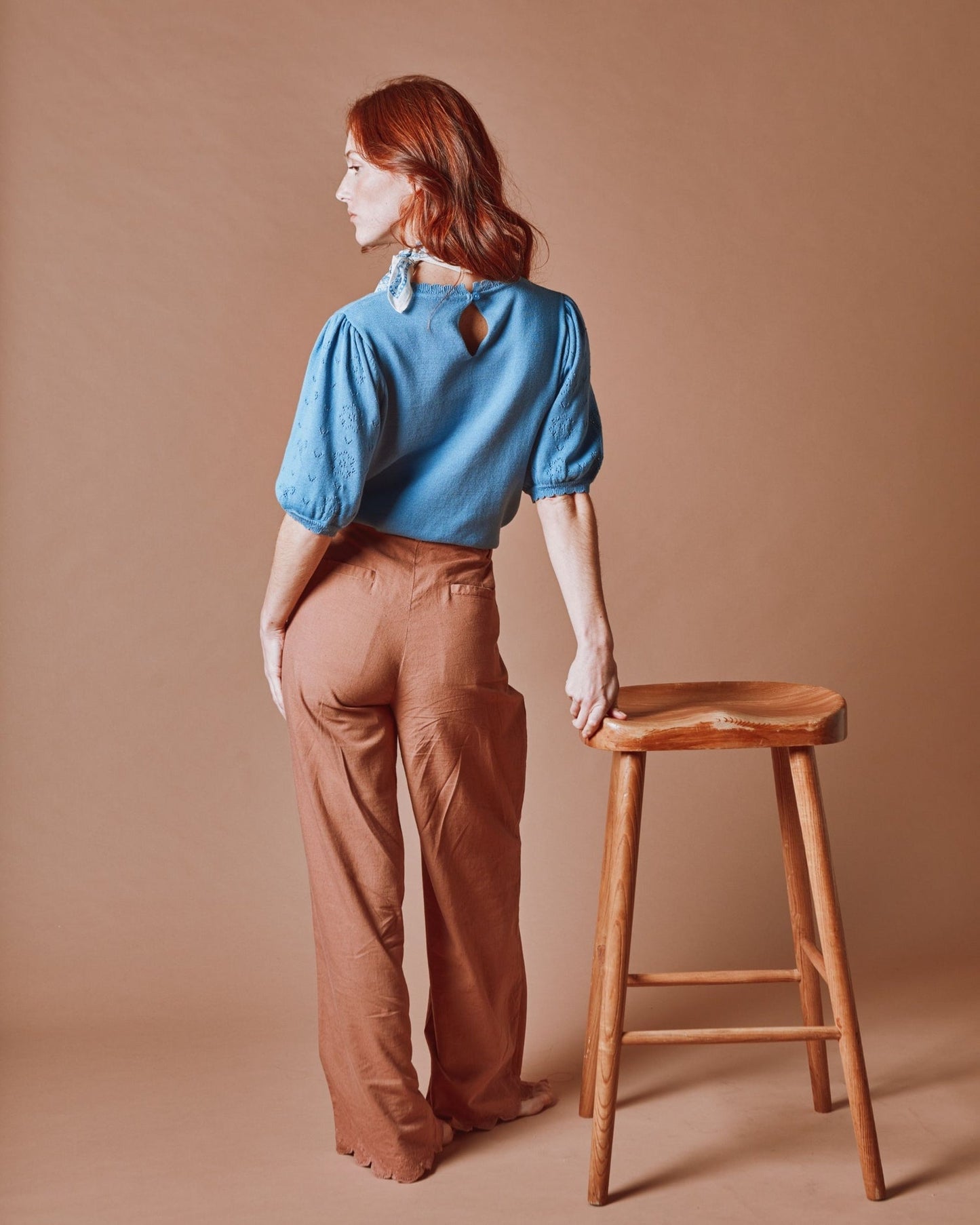 Emile et Ida | Blouse Dove Nuage - Hemstitched Cotton Pullover