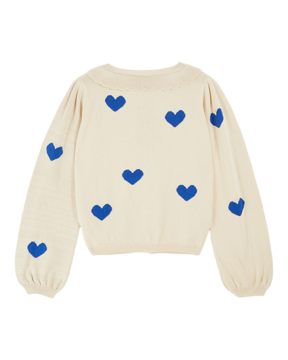 Cardigan Coeur Ida-boum Ecru