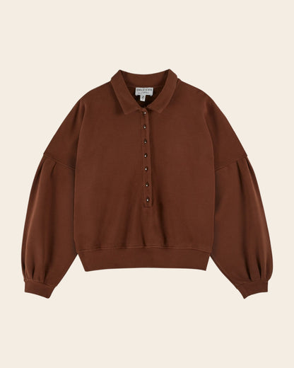 Sweatshirt Col Po Ida-cannie Chataigne
