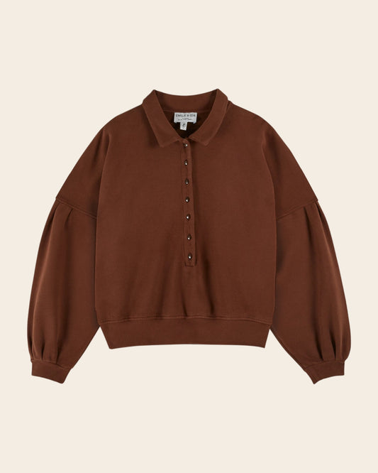 Sweatshirt Col Po Ida-cannie Chataigne