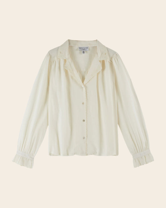 Blouse Vintage Ida-capucine Creme
