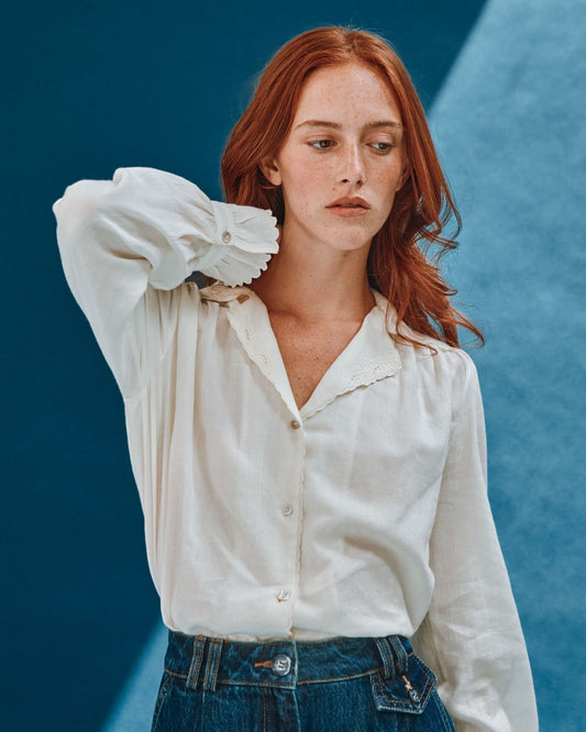 Blouse Vintage Ida-capucine Creme