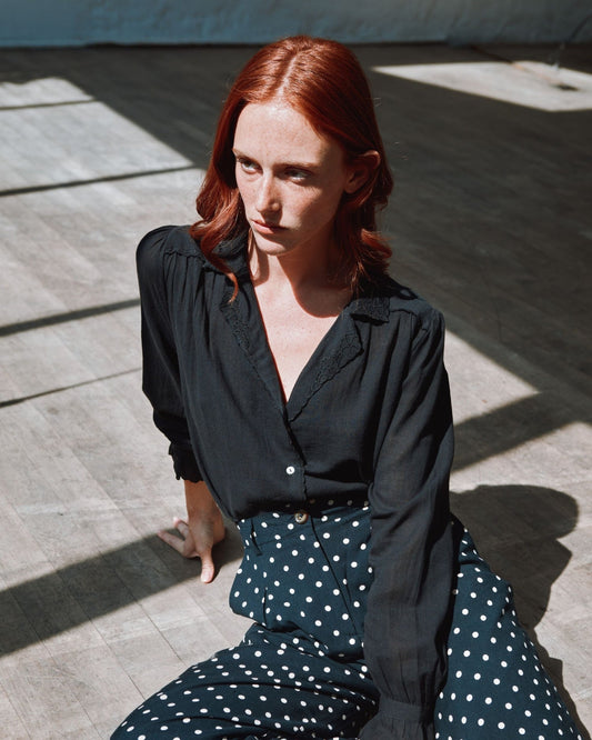 Blouse Vintage Ida-capucine Noir