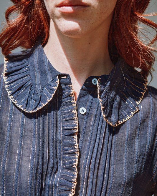 Blouse Col Bordag Ida-christelle Marine