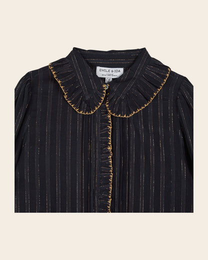 Blouse Col Bordag Ida-christelle Marine